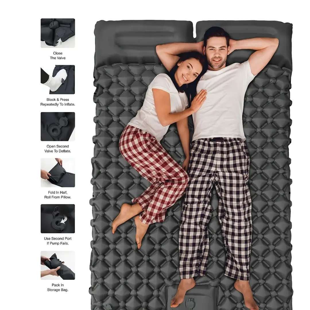 Green Lion Double Air Bed Inflatable Air Mattress - Linkphones Center